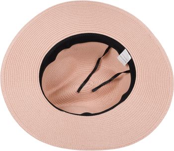styleBREAKER Damen Panama Sonnenhut, Strohhut, Schlapphut, Faltbarer Knautschhut, Sommerhut, Fedora Hut 04025041