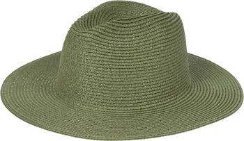 styleBREAKER Damen Panama Sonnenhut, Strohhut, Schlapphut, Faltbarer Knautschhut, Sommerhut, Fedora Hut 04025041