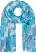 styleBREAKER Damen Schal Wasserfall Farbverlauf Muster mit Metallic Details, Leichtes großes Tuch mit kurzen Fransen 01016227