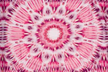 styleBREAKER Damen Schal Batik Shibori Muster mit Metallic Streifen, Leichtes Ethno Tuch mit kurzen Fransen 01016228