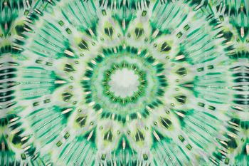 styleBREAKER Damen Schal Batik Shibori Muster mit Metallic Streifen, Leichtes Ethno Tuch mit kurzen Fransen 01016228