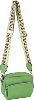 styleBREAKER Damen Umhängetaschen Set 2-Teilig, gemusterter Schultergurt und ovale Börse, Rechteckige Crossbody Bag Einfarbig 02012405