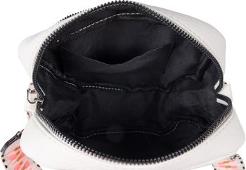 styleBREAKER Damen Umhängetaschen Set 2-Teilig, gemusterter Schultergurt und ovale Börse, Rechteckige Crossbody Bag Einfarbig 02012405
