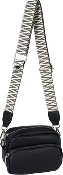 styleBREAKER Damen Umhängetaschen Set 2-Teilig, gemusterter Schultergurt und ovale Börse, Rechteckige Crossbody Bag Einfarbig 02012405