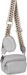styleBREAKER Damen Umhängetaschen Set 2-Teilig, gemusterter Schultergurt und ovale Börse, Rechteckige Crossbody Bag Einfarbig 02012405