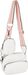 styleBREAKER Damen Umhängetaschen Set 2-Teilig, gemusterter Schultergurt und ovale Börse, Rechteckige Crossbody Bag Einfarbig 02012405