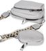 styleBREAKER Damen Umhängetaschen Set 2-Teilig, gemusterter Schultergurt und ovale Börse, Rechteckige Crossbody Bag Einfarbig 02012405