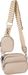 styleBREAKER Damen Umhängetaschen Set 2-Teilig, gemusterter Schultergurt und ovale Börse, Rechteckige Crossbody Bag Einfarbig 02012405
