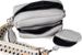 styleBREAKER Damen Umhängetaschen Set 2-Teilig, gemusterter Schultergurt und ovale Börse, Rechteckige Crossbody Bag Einfarbig 02012405