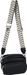 styleBREAKER Damen Umhängetaschen Set 2-Teilig, gemusterter Schultergurt und ovale Börse, Rechteckige Crossbody Bag Einfarbig 02012405