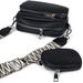 styleBREAKER Damen Umhängetaschen Set 2-Teilig, gemusterter Schultergurt und ovale Börse, Rechteckige Crossbody Bag Einfarbig 02012405