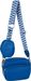 styleBREAKER Damen Umhängetaschen Set 2-Teilig, gemusterter Schultergurt und ovale Börse, Rechteckige Crossbody Bag Einfarbig 02012405