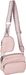 styleBREAKER Damen Umhängetaschen Set 2-Teilig, gemusterter Schultergurt und ovale Börse, Rechteckige Crossbody Bag Einfarbig 02012405