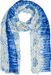styleBREAKER Damen Schal Batik Muster mit Metallic Streifen, Leichtes Boho Style Tuch mit kurzen Fransen 01016230