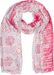 styleBREAKER Damen Schal Batik Muster mit Metallic Streifen, Leichtes Boho Style Tuch mit kurzen Fransen 01016230