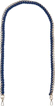 styleBREAKER Taschen Schulterriemen mit eingeflochtener Kette, Wechsel Taschengurt, Handyband, Handykette, Karabiner 02013038