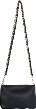 styleBREAKER Taschen Schulterriemen mit eingeflochtener Kette, Wechsel Taschengurt, Handyband, Handykette, Karabiner 02013038