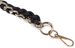 styleBREAKER Taschen Schulterriemen mit eingeflochtener Kette, Wechsel Taschengurt, Handyband, Handykette, Karabiner 02013038