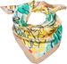 styleBREAKER Damen Halstuch mit Palmen Blätter Blüten Muster im Popart Style, Tuch Quadratisch, Vierecktuch Bunt, Kopftuch 01016237