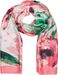 styleBREAKER Damen Schal mit buntem Blumen Muster im Aquarell Stil, Seidig leichtes Tuch 01016238