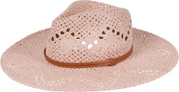 styleBREAKER Unisex Panama Strohhut mit breitem Stoff Zierband, Sommerhut Einfarbig, Papierhut, Sonnenhut 04025044