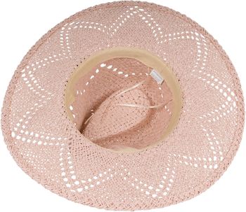 styleBREAKER Unisex Panama Strohhut mit breitem Stoff Zierband, Sommerhut Einfarbig, Papierhut, Sonnenhut 04025044