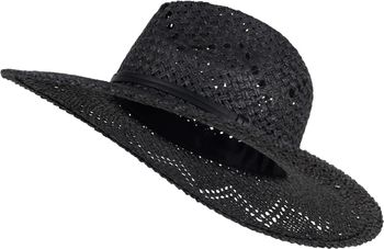 styleBREAKER Unisex Panama Strohhut mit breitem Stoff Zierband, Sommerhut Einfarbig, Papierhut, Sonnenhut 04025044