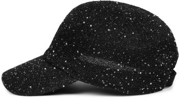 styleBREAKER Damen Baseball Cap Einfarbig Gewebt mit Pailletten, Luftiges Sommer Basecap, Metallschnalle verstellbar 04023094