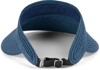 styleBREAKER Papierstroh Visor Cap einfarbig | Sonnenvisier mit elastischem Band und Hakenverschluss | Luftige Schildkappe als Sonnenhut für Damen