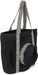 styleBREAKER Damen Papierstroh Strandtasche Einfarbig mit Azteken Muster, Flechttasche Reißverschluss, Schultertasche 02012409