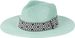 styleBREAKER Damen Panama Sonnenhut Einfarbig mit Stoff Hutband mit Azteken Muster, Strohhut, Schlapphut, Sommerhut, Fedora Hut 04025046