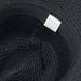 styleBREAKER Damen Panama Sonnenhut Einfarbig mit Stoff Hutband mit Azteken Muster, Strohhut, Schlapphut, Sommerhut, Fedora Hut 04025046