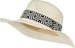 styleBREAKER Damen Panama Sonnenhut Einfarbig mit Stoff Hutband mit Azteken Muster, Strohhut, Schlapphut, Sommerhut, Fedora Hut 04025046