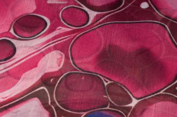 styleBREAKER Damen Loop Schal mit buntem Acrylic Pouring Muster, edler Cosmic Flow Schlauchschal mehrfarbig 01017159