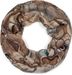 styleBREAKER Damen Loop Schal mit buntem Acrylic Pouring Muster, edler Cosmic Flow Schlauchschal mehrfarbig 01017159