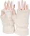 styleBREAKER Damen fingerlose Handschuhe aus kuscheligem Kunstfell – Warme Einfarbige Winterhandschuhe in Teddyfell Optik 09010049