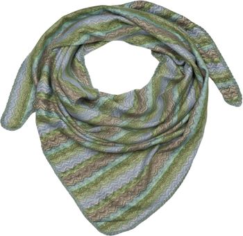 styleBREAKER Damen XXL Dreieckstuch mit Zick-Zack Webmuster, mehrfarbiges Dreiecktuch, Schal weich und warm 01020051