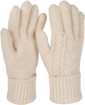 styleBREAKER Damen Strickhandschuhe mit Zopfstrickmuster, warme Winter Fingerhandschuhe, vielseitige Farben 09010051