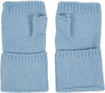 styleBREAKER Damen Fingerlose Strickhandschuhe Einfarbig mit Bund, warme Winter Handschuhe 09010052