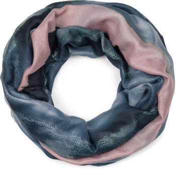 styleBREAKER Damen Loop Schal mit elegantem Aquarell-Farbverlauf, Leichter und weicher Schlauchschal, mehrfarbig 01017163