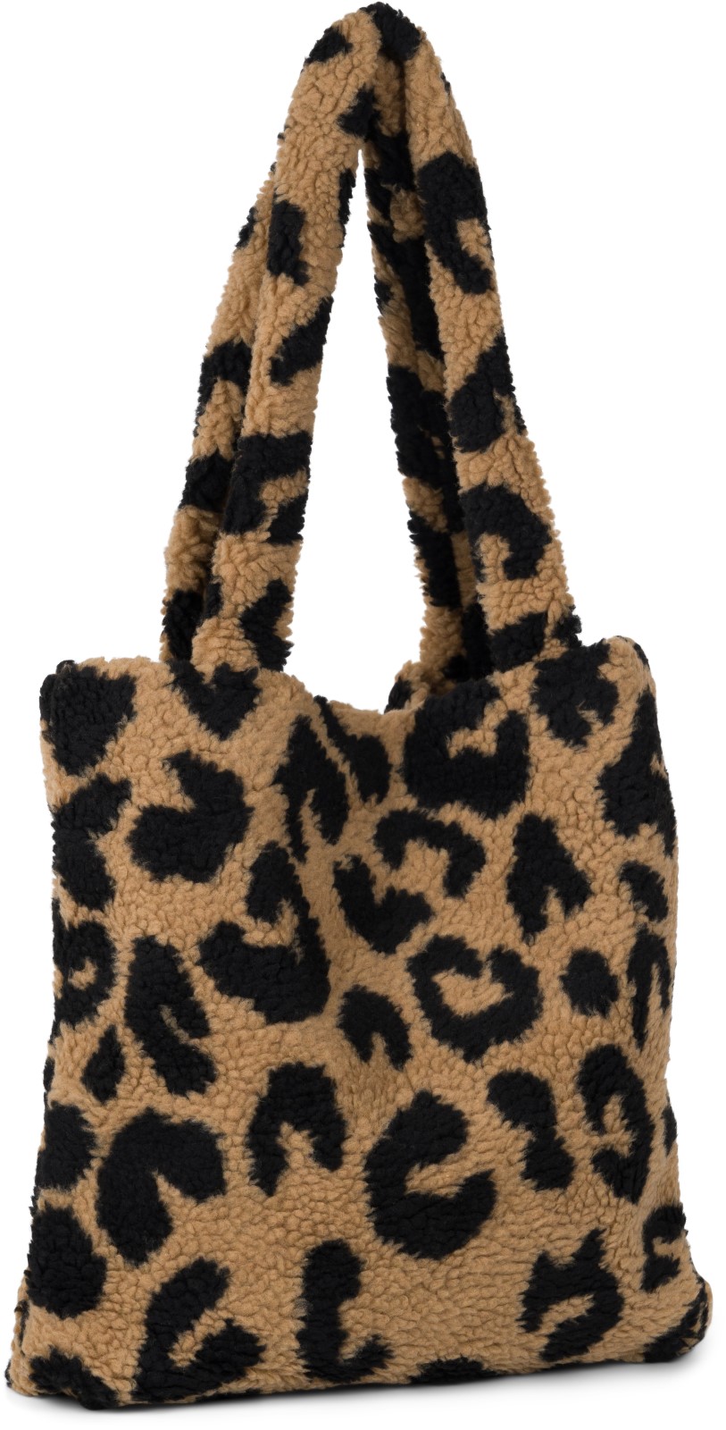 J26 Teddyfell Shopper Tasche - XL Kuscheltasche In Cow Print Schwarz-Weiß