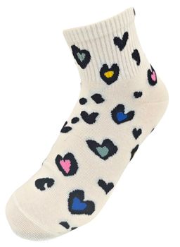 styleBREAKER Damen Socken mit Leo Muster | weicher Baumwoll-Mix | Sneaker Söckchen knöchellang mit elastischem Bündchen | Größe 39-42