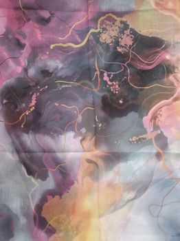styleBREAKER Damen Loop Schal Aquarell Glow | leichter Schlauchschal 83x48 cm | weiche Viskose | farbenfrohes Boho Tuch für Frühling & Sommer