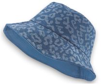 2-in-1 Denim Fischerhut mit Leoparden Muster