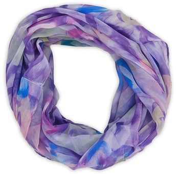 styleBREAKER Damen Loop Schal mit Brushstroke Herz Muster | luftiger Schlauchschal | weiches Halstuch für Frühling und Sommer aus Viskose 79 x 49 cm