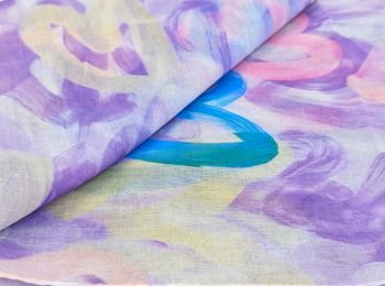 styleBREAKER Damen Loop Schal mit Brushstroke Herz Muster | luftiger Schlauchschal | weiches Halstuch für Frühling und Sommer aus Viskose 79 x 49 cm