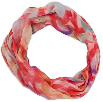 styleBREAKER Damen Loop Schal mit Brushstroke Herz Muster | luftiger Schlauchschal | weiches Halstuch für Frühling und Sommer aus Viskose 79 x 49 cm