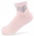 styleBREAKER Damen Socken mit Strass Herz Applikation | knöchellang mit Elastikbund | weicher Baumwoll-Mix | One Size 36-41 EU