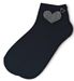 styleBREAKER Damen Socken mit Strass Herz Applikation | knöchellang mit Elastikbund | weicher Baumwoll-Mix | One Size 36-41 EU