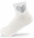 styleBREAKER Damen Socken mit Strass Herz Applikation | knöchellang mit Elastikbund | weicher Baumwoll-Mix | One Size 36-41 EU